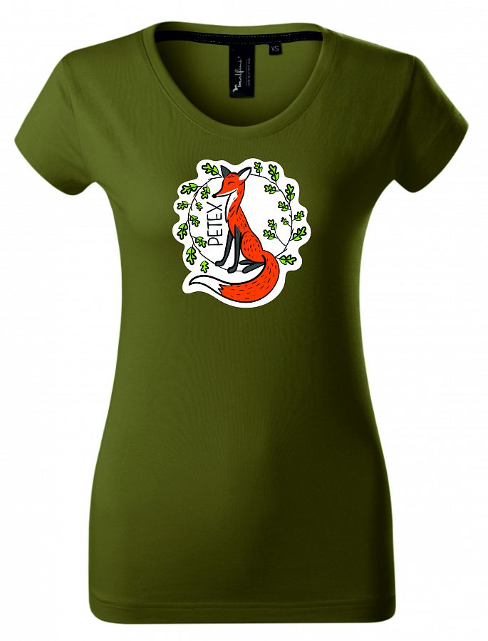 Dámské tričko myslivecké s lištičkou PXT CREATIVE 154 avocado green vel. XL - Obrázek